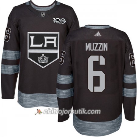 Män Ishockey Los Angeles Kings Tröja Jake Muzzin 6 1917-2017 100th Anniversary Adidas Svart Authentic